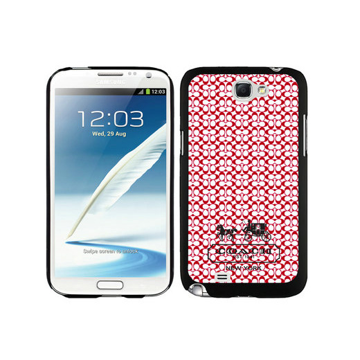 Coach In Confetti Signature Red Samsung Note 2 Cases DTM | Women - Click Image to Close